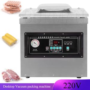 Máquina automática de selagem e embalagem a vácuo para alimentos, máquina de embalagem comercial, carne de frutas e vegetais
