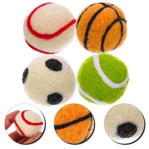 Hundespielzeug kaut 1 Satz Katzen-Tennisbälle Wollfilz-Haustierball für Katzen 230819