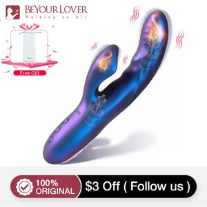 Wibratory Beyoulover Rabbit Heating Vibrator Sex Toy g punkt dildo łechtaczka z 10 wibracjami Funkcja ocieplenia Massager dla kobiet dorosłych 18 231018