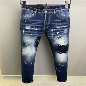 DSQ PHANTOM TURTLE Jeans masculino clássico moda homem jeans hip hop rock moto masculino design casual jeans rasgados angustiado skinny 172K