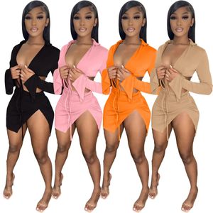 Women s Tracksuits WEIN Wholesale Items for Boutique 2023 Arrival Summer Ladies Solid Color Casual Skirt Women Clothing Two Piece Set 231018