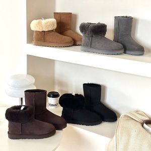Угги, зимние шерстяные сапоги, мужские, морозостойкие, снежные, дизайнерские туфли, классические женские туфли на платформе, высокие туфли, женские плюшевые туфли с толстой подошвой, теплая обувь, большой размер 35-37-42-43-44