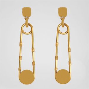 Designer Earings For Women Gold Paper Clip Pendent Earrings Fashion Men Dangle Earring Luxurys Hoops Jewelry V Studs 925 Silver Or2341