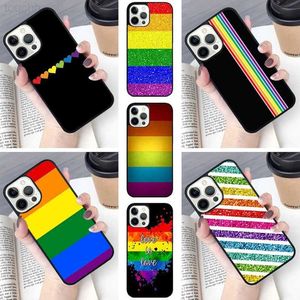 Capas de telefone celular Bandeira do Orgulho Gay LGBT Capa de telefone para iPhone SE2020 15 14 13 Pro Max Coque 12 11 Pro Max 8 PLUS 7 XR XS mini fundas móveis capa L2301019