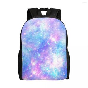 Backpack Pink Blue Magical Galaxy Star Print 15inch Laptop Casual School Travel