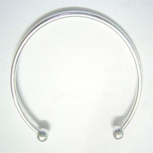 10pcs lot Silver Plated Bangle Bracelets For DIY Craft Murano Jewelry Gift 7 6inch C15327I