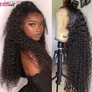 Synthetic Wigs Deep Wave Lace Front Wig HD Transparent Lace Frontal Human Hair Wigs For Women Wet And Wavy Water Wave Frontal Wig Q231019