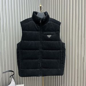 Men's vest designer jacket gilet luxury down woman vest feather filled material coat black white blue pop couple coat