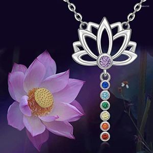 Pendant Necklaces WLP Lotus Shape Hollow Out Rhinestone Ring Tassel Necklace For Women Korean Fashion Choker Wedding Jewelry Gift