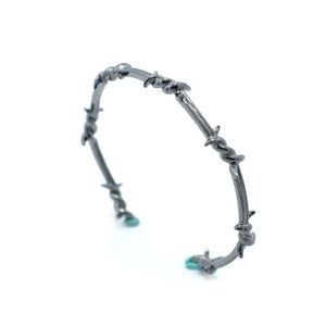 Fio masculino pulseira farpado espinhos geométrico criativo homem manguito pulseras bijoux jóias bangle269c