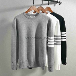 Herrenpullover 2023 Mode für Männer Casual Loose Basic O-Neck Strickpullover Halbhoher Kragen Pullover Männlich Doppelkragen Herbst Winter Tops J231013