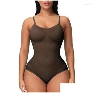 Kvinnor SHAPERS ONMELO Sömlös Shapewear Skims Bodysuit Slimming Midje Trainer Body Shaper Mage Control Bifter Corset Drop Leverans