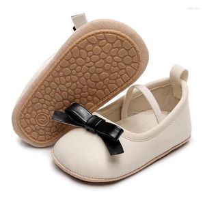 First Walkers Born Baby Girl PU Flats Shoes Infant Bow Lightweight Casual Walker Crib Items Accessories