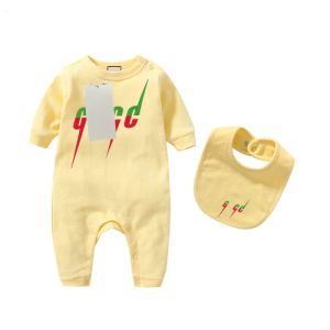 G Designer Baby Complement Romper 100 ٪ Cotton Rompers Infant Boy Girl Letter Lailor Glays Bemsuit Bodysuit for Babies -6