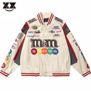 Mens Racing Jacket Letters Brodery Baseball Varsity Hip Hop Streetwear Casual Racer Bomber Unisex Fashion Coats 220715250K