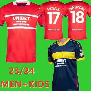 Middlesbrough FC 23 24 Archer Home Soccer Courseyss Away 2023 Akpom 29 Del Fry 6 Archer 10 McGree 8 Forss 21 Top Kids Man Set Football Jerseys Derts 9989