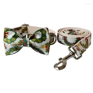 Dog Collars Fabric Christmas Celebrations Festive Dogs Different Sizes Of Pets Free Encarving