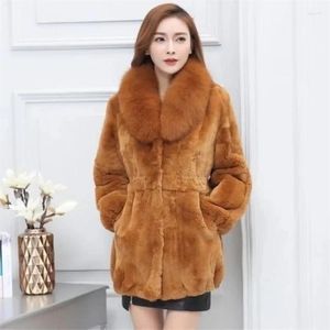 Women's Fur Autumn And Winter Mink Velvet Coat Long Imitation Rex Middle-Aged Elderly Mothers Plus Size Jacket