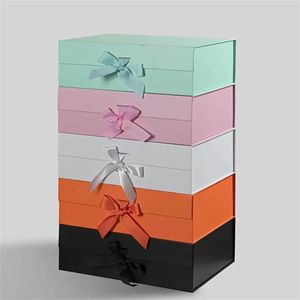 Confezione regalo Scatola pieghevole in cartone di alta qualità Scatola regalo con fiocco Confezione magnetica con scatola 231019