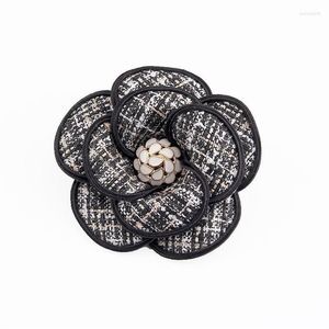 Pins Broschen High-End Vintage Stoff Kamelie Blume für Frauen Mode Anzug Strickjacke Revers Corsage Abzeichen Schmuck Geschenke Seau22355p