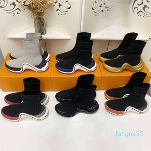 2023-Women's Casual Shoes Top Designer Fashion High Collar Grey Knity Socks Outdoor Jogging Sports Basketball Buty Party Rozmiar 35-41