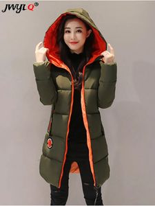女性のダウンパーカス冬の暖かさのミッドレングウインドブレークフード付きパーカープリントコットンコート韓国ファッションオーバーコートカジュアルスノーカサコパフジャケット231018
