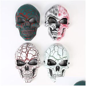 Party Masks Skeleton Horror Mask Halloween Crack Skl Scream Masquerade Masks Adt Fl Face Retro Party 8Styles Gga2654 Home Garden Festi Otmav