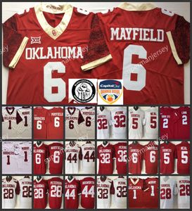 Dikişli Oklahoma Sooners College Futbol Formaları 1 Kyler Murray Baker Mayfield Jalen Hurts Ceedee Lamb Markise Brown Adrian Peterson Brian Güzel Giysiler