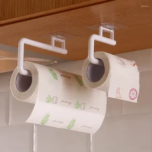 Kitchen Storage Tissue Holder Hanging Toilet Roll Paper Towel Rack Bathroom Cabinet Door Hook