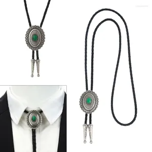 Bow Ties Bolo Tie For Men Turquoise Cowboy Necktie Fashion Necklace Costume Accessories Women Vintage Neck Jewelry
