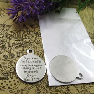 40pcs-- if you have faith as small as a mustard seed stainless steel charms more style for choosing DIY Charms pendants 2284