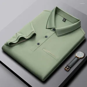 Men's Polos Light Luxury High Quality Fashion Short Sleeve POLO Shirt 2023 Summer Color Contrast Collar Casual T-shirt