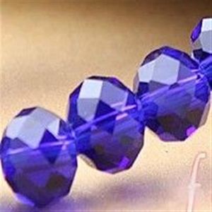 MIC Lot 900 Stück 6 mm dunkelblaue facettierte Kristall-Rondelle-Perlen, lose Perlen für Armbänder, Halsketten, Schmuck, DIY254j