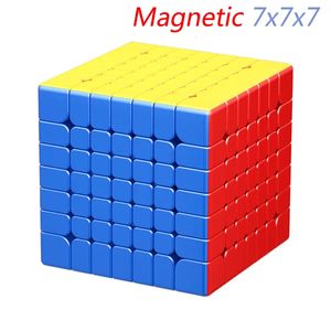 マジックキューブピコブモユヤフwrm 7x7x7磁気マジックキューブ7x7プロフェッショナルスピードキューブパズルアンチスターのおもちゃのための子供231019