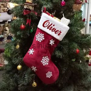 Decorações de Natal Meias de Natal personalizadas Meias de presente de Natal Decoração de Natal Nome personalizado Meias de Natal para animais de estimação Meia de Natal x1019