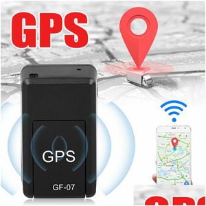 Mini Hitta förlorad enhet GF-07 GPS-bilspårare i realtid Spårning anti-stöld Anti-Lost Locator Strong Magnetic Mount Sim Mes Drop Deliv