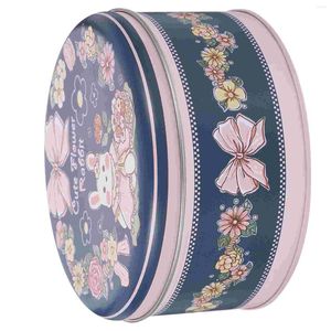 Förvaringsflaskor Holiday Candy Tins Cookie Plate Containrar täcker sockerfodral jul