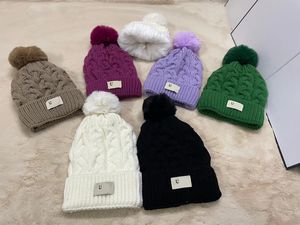 L2023 Designer Men beanie vinter unisex stickad hatt lyxiga kvinnor varma mode mössor hattar avtagbar pälsboll