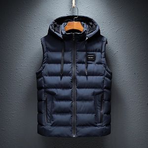 Erkek yelek kapşonlu bahar sonbahar kolsuz ceket erkekler moda sıcak erkek kış yelek ışığı artı boyutu iş yeleği 231019