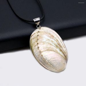 Collane con ciondolo Collana con uova in lega bianca conchiglia naturale per creazione di gioielli Accessori fai da te Fascino Regalo di nozze Decorazioni per feste 35x55 mm