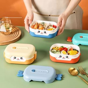 Bento caixas 700ml lancheiras japonesas à prova de vazamento com tampa camping piquenique portátil plástico comida recipiente de armazenamento de frutas caixa bento para crianças 231013