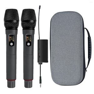Microfoni Heikuding Sistema microfonico dinamico wireless portatile per karaoke, voci, feste, matrimoni