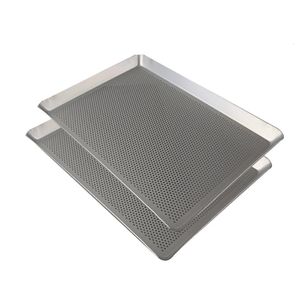 Moldes de cozimento Quadrado liga de alumínio antiaderente bolo biscoitos bandeja perfurada com furos forno resistência ao calor assadeira cozinha Bakeware 231018