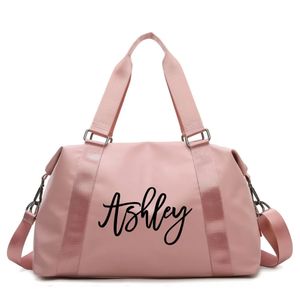 Torby Duffel Personalizowana torba na duffel prezent na druhen Custom Weekend Bag worka na gimnastyczną torbę kabinową torbę ślubną torbę podarunkową Wodoodporną torbę na ramię 231019