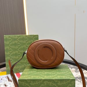 Cool Qi Light Luxury Camera Bag Versatile Designer Shoulder Bag Light Luxury Makeup Bag Crossbody Women's Bag Zipper Small Round Bag Personalized Fashion Card Bag