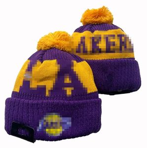 Los Angeles Beanies Lakers Beanie North American BasketBall Team Side Patch Winter Wolle Sport Strickmütze Skull Caps a2