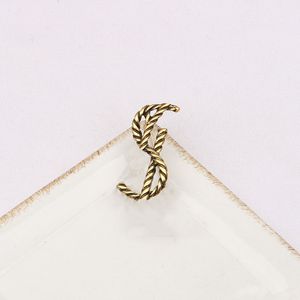 18K GOLD PLATED SHARM BROOCH Double Letter Luxury Designer PIN عالي الجودة للنساء للنساء دبابيس كلاسيكية الحصص حفل الزفاف مجوهرات 20style