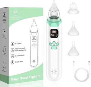 Aspiratorzy nosowe# Baby Electric Nasal Aspirator ładowalny z 3 silikonowymi wskazówkami Safe Nose Sucker z muzyką i światłem dla pielęgniarki dziecięcej 231019