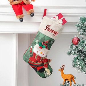 Decorazioni natalizie Inventario di decorazioni per feste in famiglia Ciondolo di Natale Ciondolo per albero di Natale Sacchetto regalo di caramelle Calzini personalizzati x1019