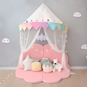 Tende giocattolo per bambini tenda per interni giocate tenda principessa castello per letti da ragazza baldacchino da letto da letto per la casa appesa decorazioni per bambini la lettura dell'angolo 231019